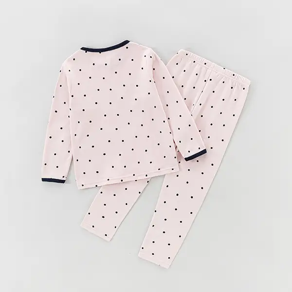 pink polka dot pajama set 2