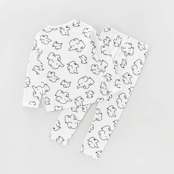 white elephant pajama set 2